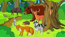 Para Enseñamos a los animales de todas las series de dibujos animados en una fila desarrollo de la naturaleza interna más pequeña