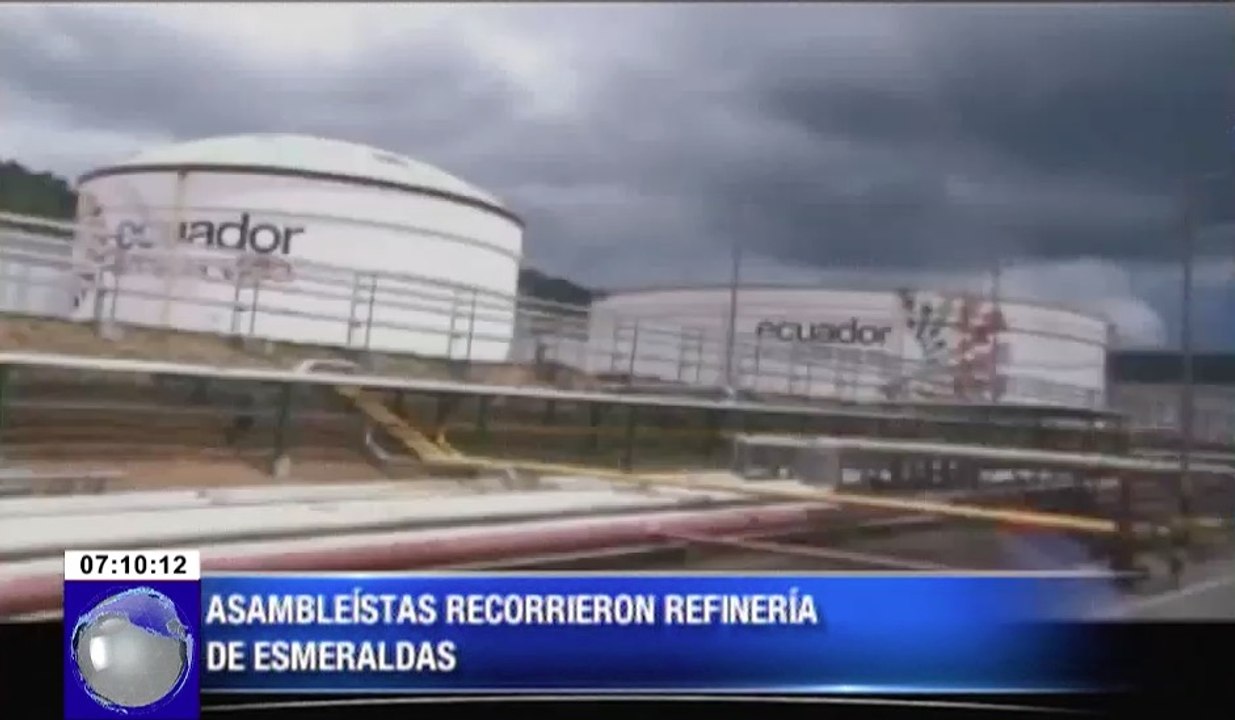 Asambleístas verificaron operatividad de la refinería de Esmeraldas