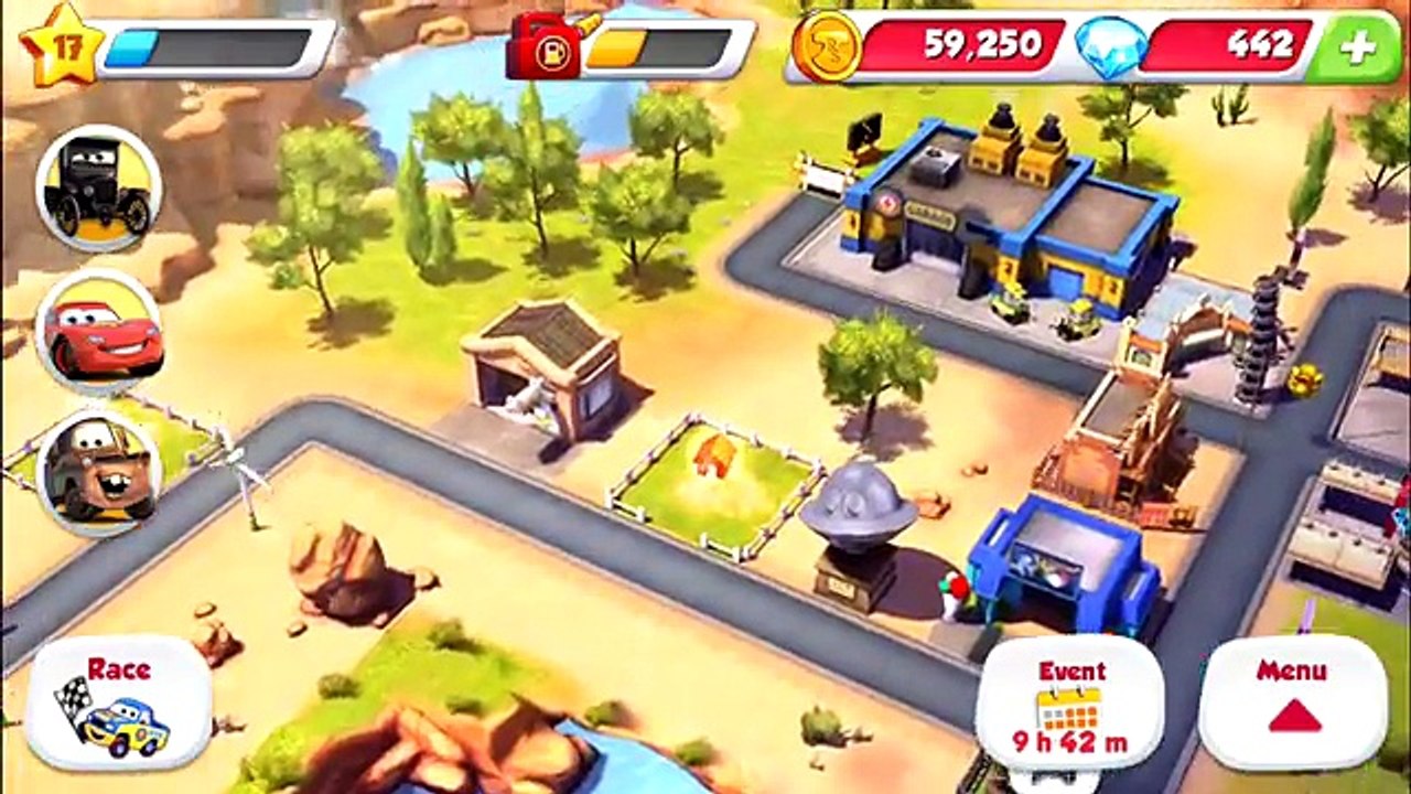 Disney Cars Fast as Lightning: Wingo vs Mater, Luigi, Guido, Sheriff, Miguel, Carla, Shu a