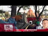 Indigentes provocan incendio de árbol en Paseo de la Reforma y Magnolia / Ingrid Barrera