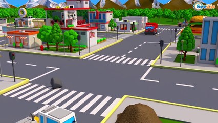 Super Caminhão e o pequeno Carro em apuros na Cidade | Desenho animado para crianças