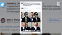 Trump retweets anti-Obama eclipse meme