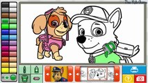 Patrouille patrouille de patrouille canine jeu de coloriage chien chiots