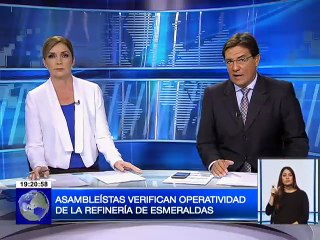 Asambleístas verifican operatividad de la Refinería de Esmeraldas