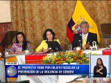 Presidente Moreno entregará a la Asamblea propuesta de ley para erradicar violencia de género