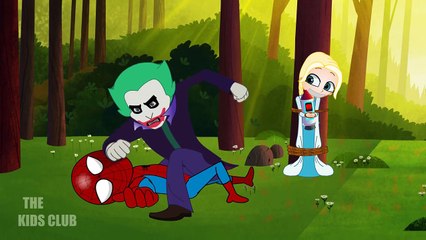 Frozen Elsa Saved by Tarzan! Spiderman Kidnapped! Frozone & Princess Elena of Avalor in th