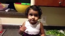 Cute little Telugu girl saying _Marchipoya_