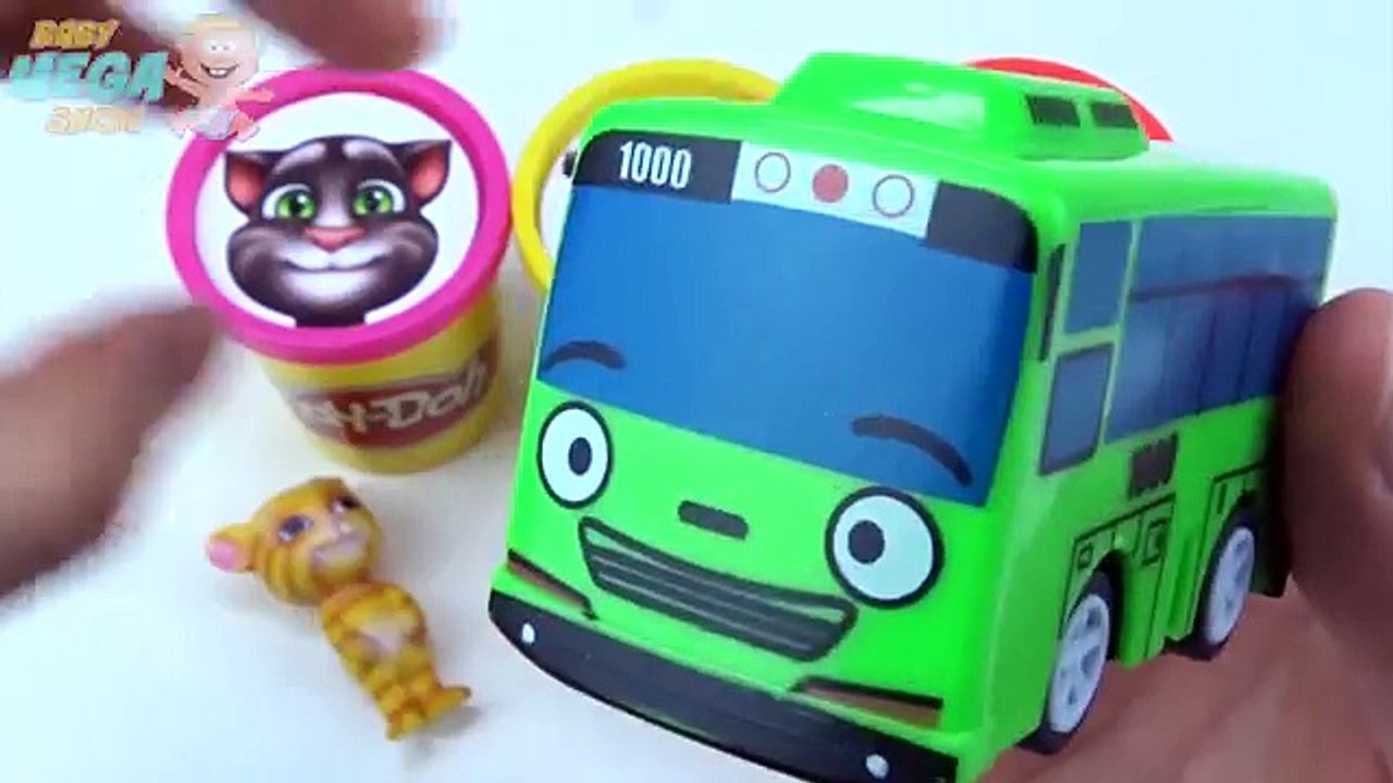 Autobus argile les couleurs pour Apprendre petit porc jouer empilage Parlant le le le le la à M Сups doh tayo peppa chi