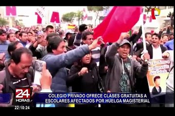 Скачать видео: Colegio privado ofrecerá clases gratuitas a escolares afectados por huelga