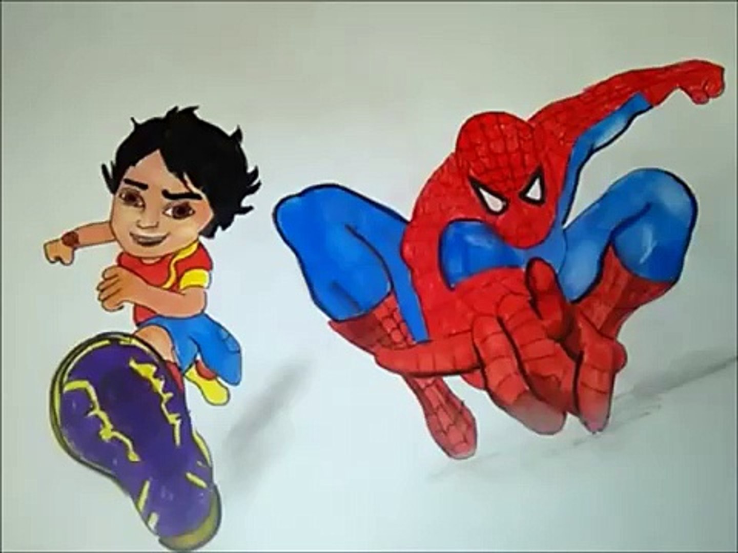 SPIDERMAN and SHIVA antv cartoon Speed COLORING PAGES for kids Spiderman  Cartoon Games in - Vidéo Dailymotion