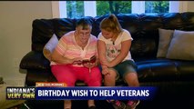 Girl Asks for Donations to Help Homeless Veterans Instead of Birthday Presents