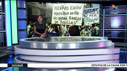 Maestros y estudiantes de Paraguay exigen mejorar a la educación