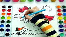 Coloration pour enfants à Apprendre les couleurs et peindre Ceci cheval coloration vidéos pour enfant