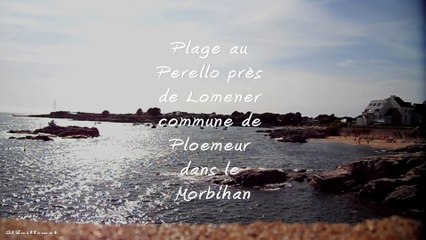 Plage au Perello près de Lomener commune de Ploemeur dans le Morbihan 