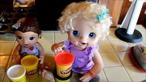 Vivant et bébé poupée mange jouer dunettes Doh review | b2cutecupcakes