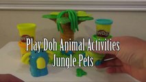 Play Doh Jungle Animals Monkey Elephant Turtle Play Dough Animales de la Selva Animaux de
