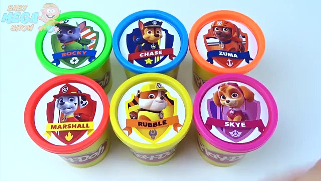Сups Surprise Toys Play Doh Clay Paw Patrol Collection Rainbow Learn Colours in English
