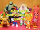 ALVIN ,& BUZZ LIGHTYEAR, HAVE ,A SING OFF ,ALVIN & THE CHIPMUNKS ,TOY STORY, STELLA  ,BOWSER ,BAYMAX ,CERULEA , DISNEY P
