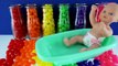 Bébé bain haricot bouteille les couleurs poupée gelée enfants Apprendre temps équipe les tout-petits jouet W surprises
