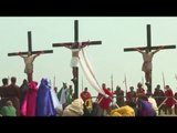 Crucifixion of Jesus re-enacted in Pampanga