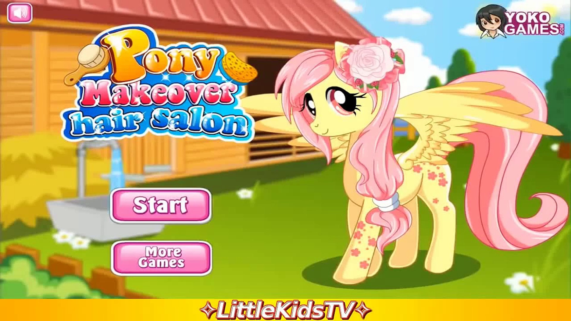 [✧LittleKidsTV✧] My Little Pony Pony Makeover Hair Salon - My Little Pony Game For Kids