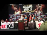 Pacquiao gets emotional at Pacquiao-Bradley final presser