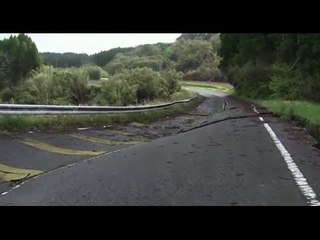 Quake aftermath in Minamiaso, Mashiki Japan