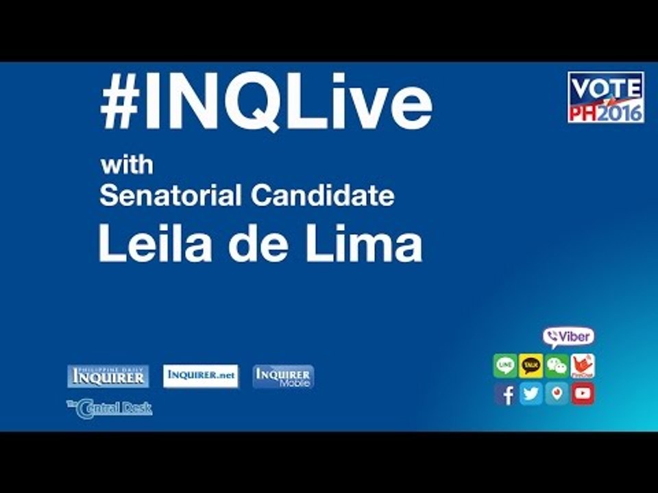 #INQLive with Leila de Lima