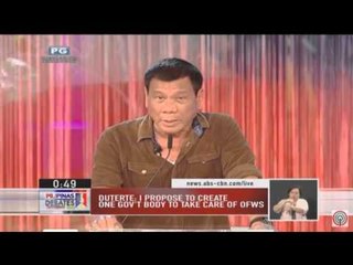 Duterte: I will create a bank for OFWs