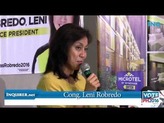Leni explains lead in tally, says 'Plan B' not true