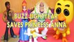 BUZZ LIGHTYEAR SAVES PRINCESS ANNA FINN YELLOW RANGER CHICA TOY STORY 3 FROZEN POWER RANGERS Toys BABY Videos, DISNEY ,