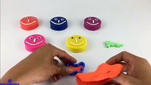 Learn Colours with Play Dough Smiley Face Fun Fish, Butterfly and Cat Molds Fun Creative f