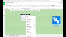 Google SpreadSheets Drop Down Menu How-To