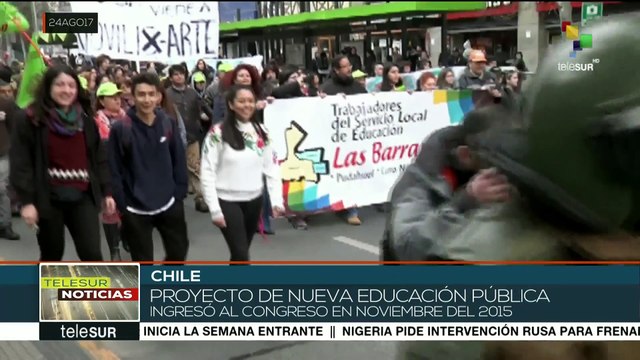 Estudiantes secundarios de Chile rechazan ley de educación
