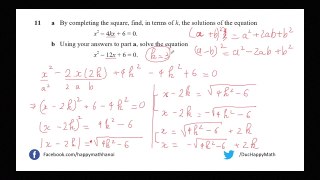 HOW TO SOLVE   QUADRATIC EQUATION [ PART 4] - IB A LEVEL IGCSE