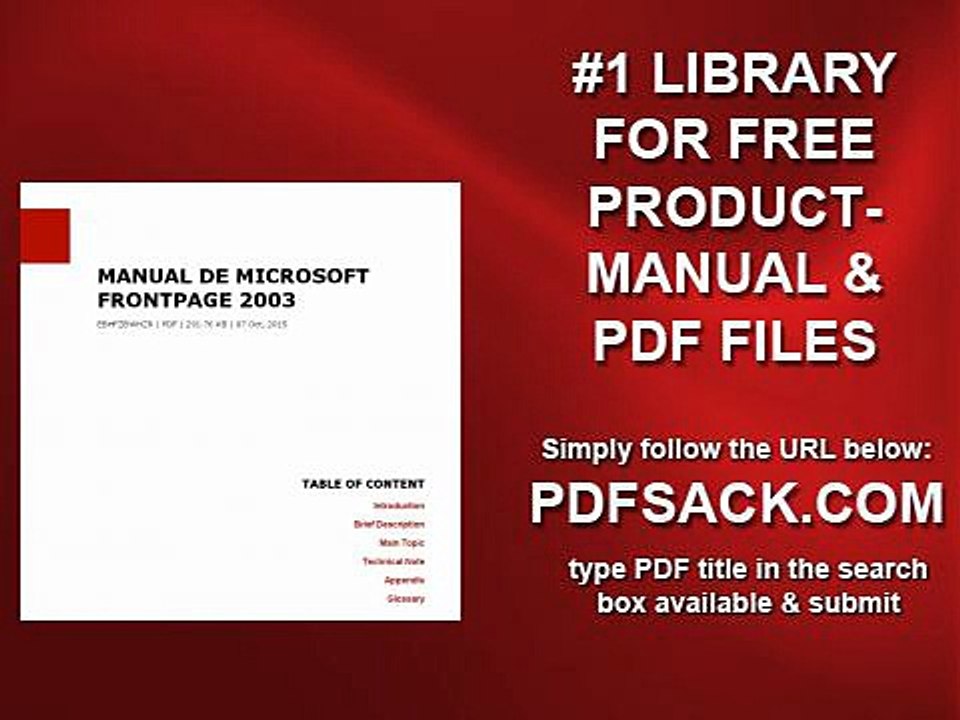 Manual De Microsoft Frontpage 2003