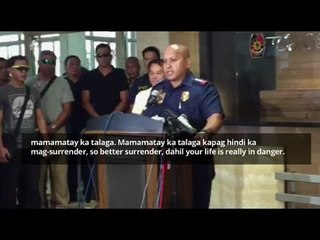 Bato warns Espinosa son: Surrender or die