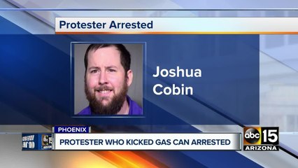 Man accused of kicking tear gas canister at Phoenix police