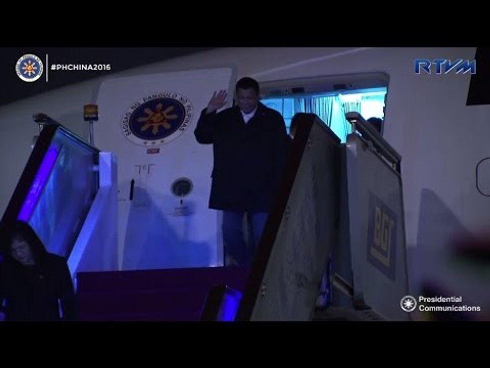 Duterte arrives in China