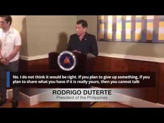 Duterte thumbs down joint oil exploration with China