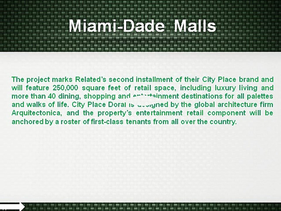 Miami-Dade  Malls