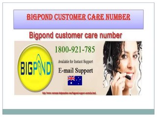 BigPond customer service Australia 1-800-921-785