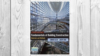 Download PDF Fundamentals of Building Construction: Materials and Methods FREE