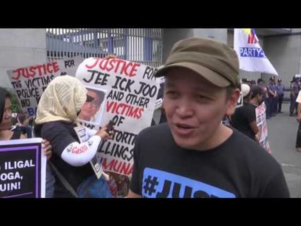 Groups protest vs Korean Jee Ick-joo's slay, EJKs at PNP HQ