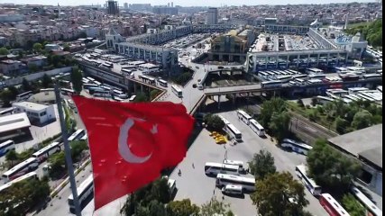15 Temmuz Demokrasi Otogarındaki Hareketlilik Havadan Görüntülendi