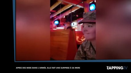 Une militaire fait une touchante surprise à sa mère après des mois d'absence (vidéo)