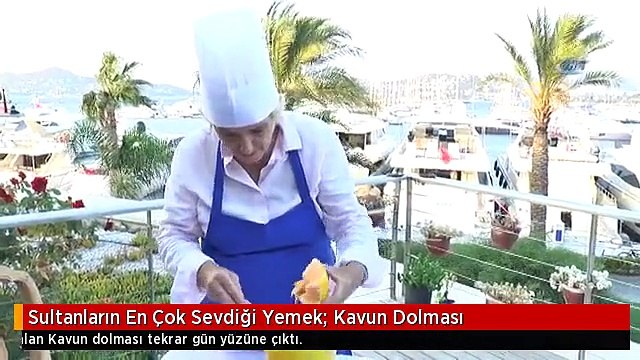 GÜLŞEN COŞANÖZ ile OSMANLI SARAY YEMEKLERİ nden muhteşem örnekler, KAVUN DOLMASI ! MARMARİNA SARAYLI 'da PALMARİNA TERAS BODRUM 0543 252 0 2