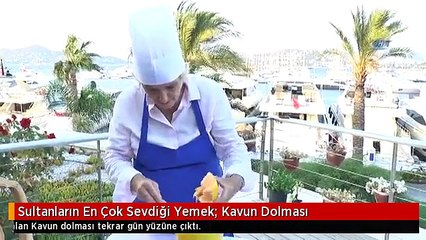GÜLŞEN COŞANÖZ ile OSMANLI SARAY YEMEKLERİ nden muhteşem örnekler, KAVUN DOLMASI ! MARMARİNA SARAYLI 'da PALMARİNA TERAS BODRUM 0543 252 0 2