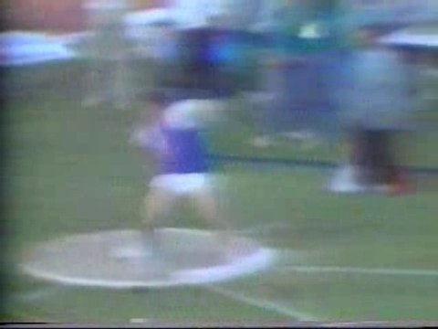 Athlé lancer poids 1986 championnats d'europe