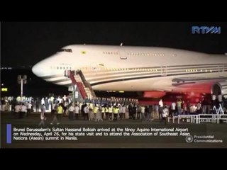 Brunei Sultan Bolkiah arrives for Asean summit, state visit